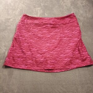 Adidas Skirt Womens Large Pink Camo Primegreen Golf Athletic Performance